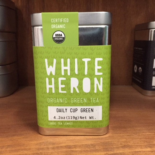 Daily Cup Green Tea Tin White Heron Tea & Coffee